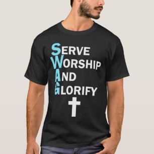 Jesus SWAG Worship och Glorify Faith Religio T Shirt