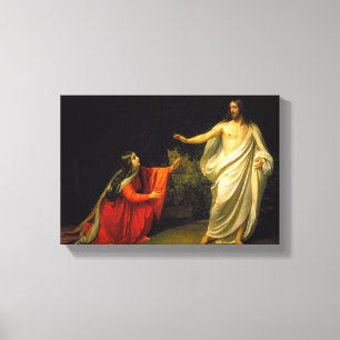 Jesus syns till Mary Magdalene efter hans resurrec Canvastryck