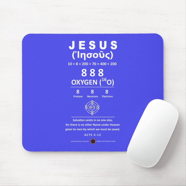 Jesus syre 888 Namn Musmatta (Med mus)