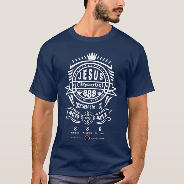Jesus syre 888 Namn T Shirt (Framsida)