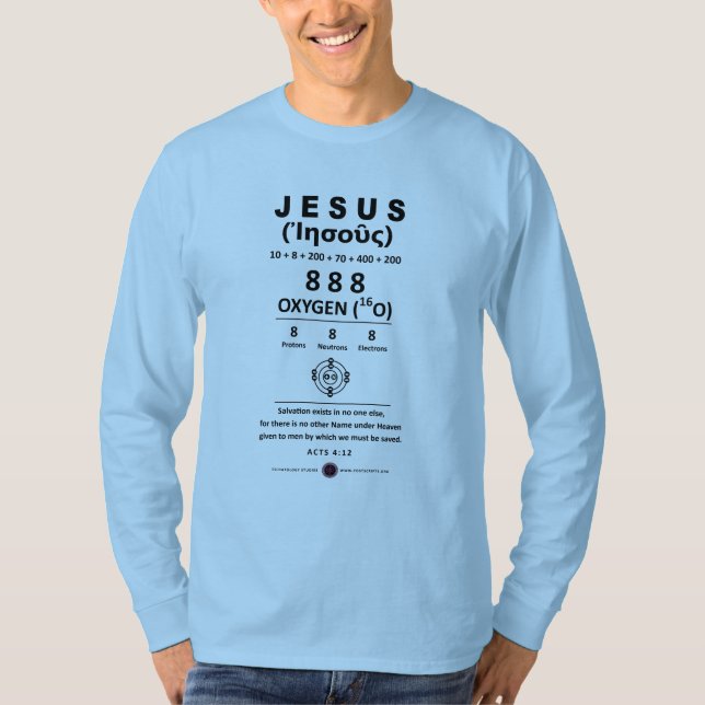 Jesus syre 888 Namn T Shirt (Framsida)