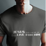Jesus T-shirt<br><div class="desc">Kristian T-shirt med snyggt i blandad kalligrafi och minimalistisk typografi. Det här trendiget är den moderna trosdesignen perfektens gåva och mode påstående. #christian #religion #scripture #religion #bible #jesus</div>