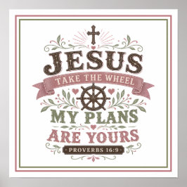 Jesus Ta Kontrollen Min Plan Är Din Citat Poster