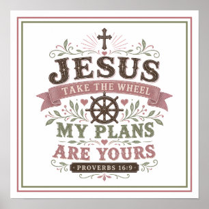 Jesus Ta Kontrollen Min Plan Är Din Citat Poster