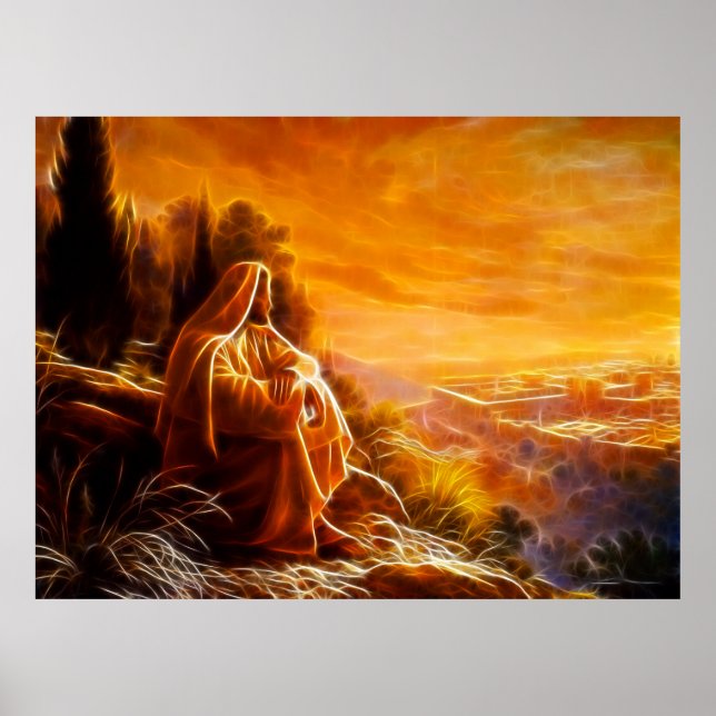 Jesus tänker på folk (du) poster (Framsidan)