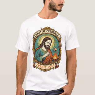 Jesus tappade Marshmallow Campfire Party Misslycka T Shirt