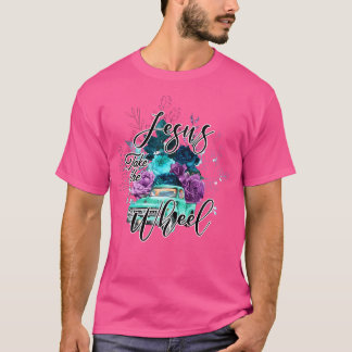 Jesus tar den kristna hjultron Jesus Gud Lov T Shirt