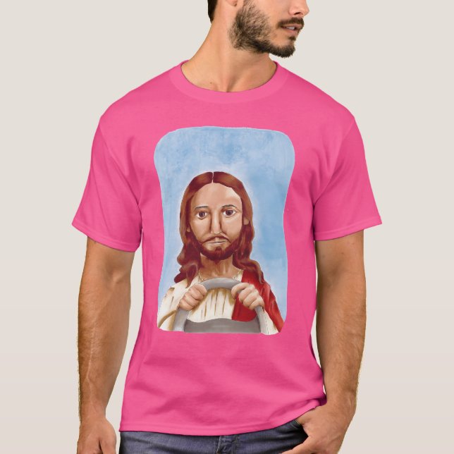 Jesus tar hjulet t shirt (Framsida)