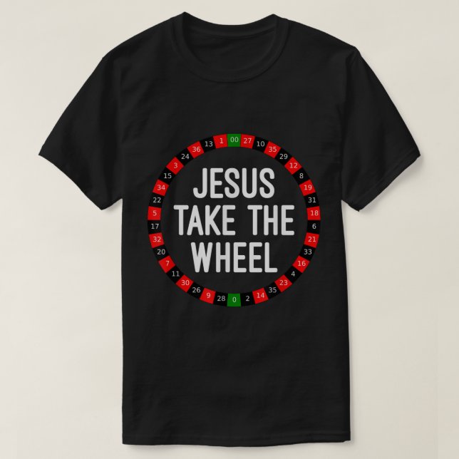 Jesus tar hjulets rullhjul t shirt (Design framsida)