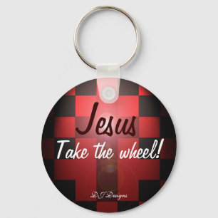 Jesus tar rulla Keychain Nyckelring