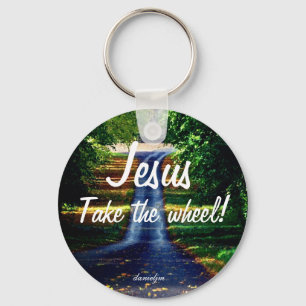 Jesus tar rulla Keychain Nyckelring