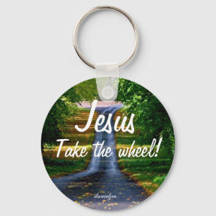 Jesus tar rulla Keychain Nyckelring