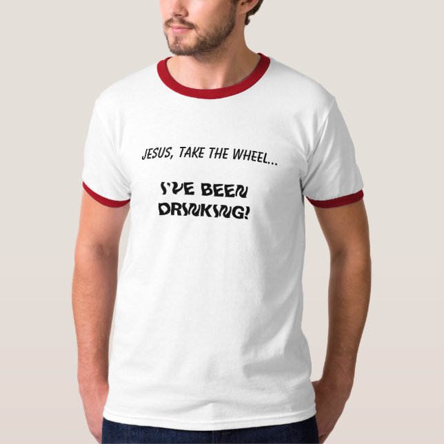 JESUS TAR RULLA…, mig HAR DRUCKIT! T-shirt (Framsida)