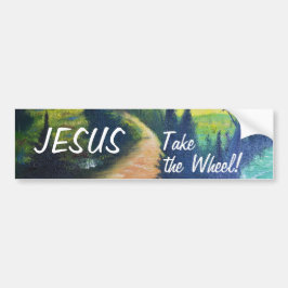 Jesus tar rullabildekalet bildekal