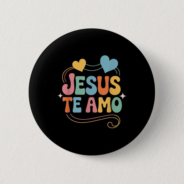 Jesus Te Ama Spanish Inspiring Loving Quote  Knapp (Framsida)