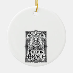 Jesus Te Tjej Grafisk T-Shirt Kristna Julgransprydnad Keramik