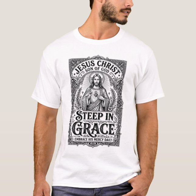 Jesus teälskare grafisk t-shirt kristen (Framsida)