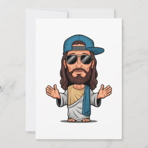 Jesus tecknad swag julkort