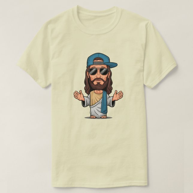 Jesus tecknad swag t shirt (Design framsida)