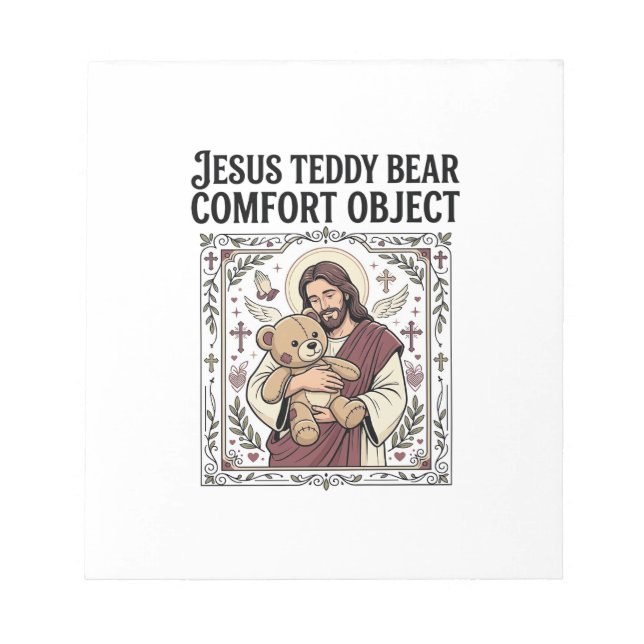 Jesus Teddy Bear Tröst Objekt Jesus Teddy Bear C Anteckningsblock (Framsida)