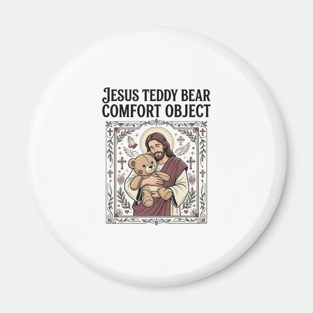 Jesus Teddy Bear Tröst Objekt Jesus Teddy Bear C Magnet (Framsidan)