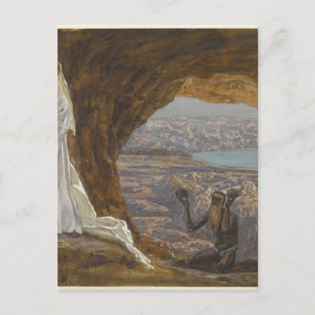 Jesus Tempted in Wilderness Vykort (Framsida)