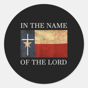 Jesus Texas Kristna  Runt Klistermärke