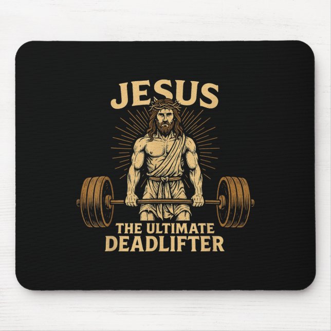 Jesus The Deadlifter Christian Fitness  Musmatta (Framsidan)