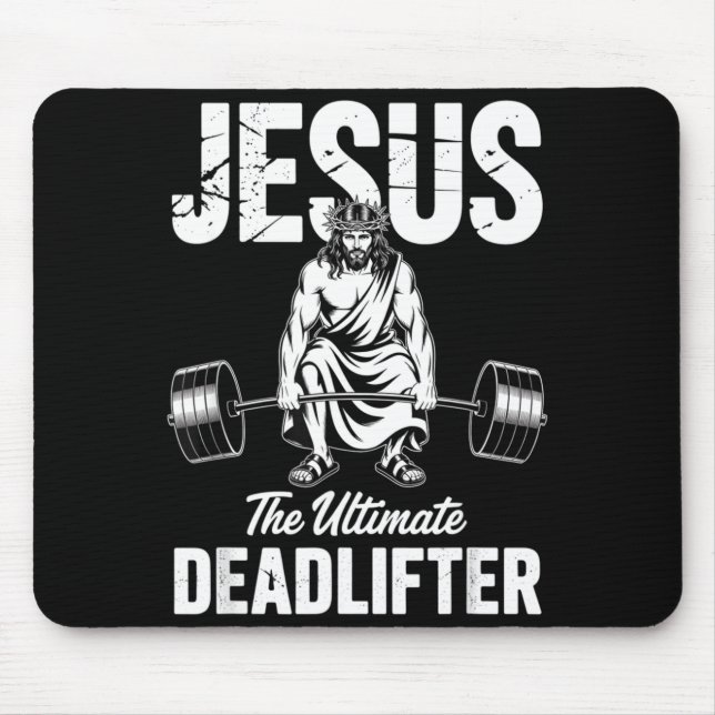 Jesus The Deadlifter Funny Christian Gym Pun  Musmatta (Framsidan)
