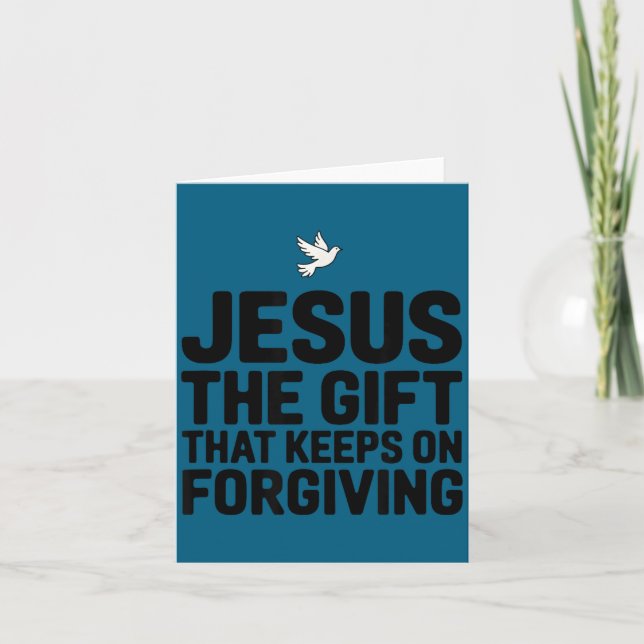 Jesus The Gift That Keeps On Forgiving Christian R Kort (Framsida)