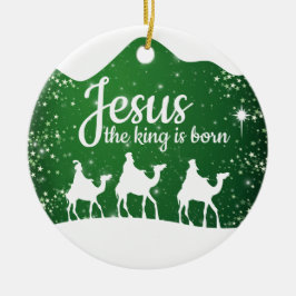 Jesus the King is Born Divine Passage ⛪️ 🎄 Julgransprydnad Keramik