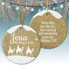 Jesus the King is Born Divine Passage ⛪️ 🎄 Julgransprydnad Keramik