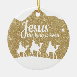 Jesus the King is Born Divine Passage ⛪️ 🎄 Julgransprydnad Keramik