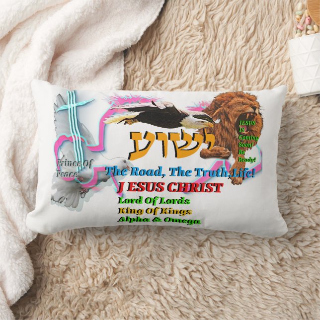 Jesus The Way ,The Truth. Life! Lion Of Judah Lumbarkudde (Filt)