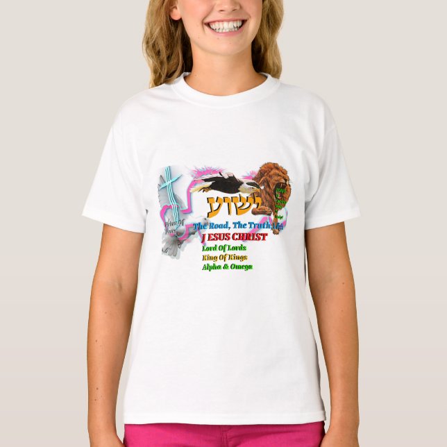 Jesus The Way ,The Truth. Life! Lion Of Judah T Shirt (Framsida)