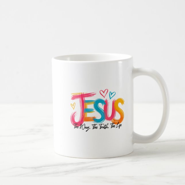 Jesus - The Way, Truth, Life  Kaffemugg (Höger)