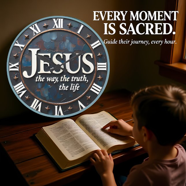 Jesus The Way Truth Life Stor Klocka (Skapare uppladdad)