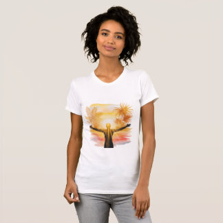 Jesus [Theme] Camiseta Feminina Fé Brasil Presente T Shirt
