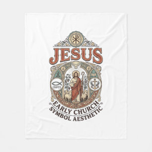 Jesus tidiga kyrkan symbol estetisk Jesus tidiga k Fleecefilt