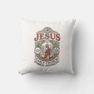 Jesus tidiga kyrkan symbol estetisk Jesus tidiga k Kudde