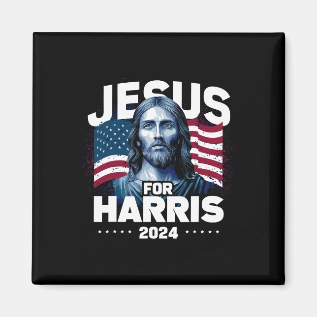 Jesus till Harris Kamala 2024 Magnet (Framsidan)