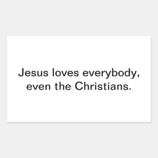 Jesus till och med kärlek kristna Hankamer Artjunk Rektangulärt Klistermärke
