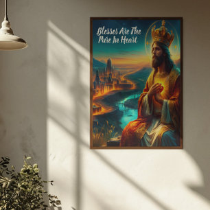 Jesus tillagd med en majestisk Krona Poster