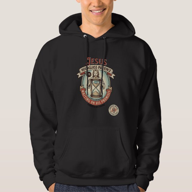Jesus Timglas Tålamod Jesus Timglas Tålamod  Hoodie (Framsida)