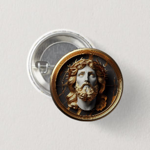 Jesus tittar i himlen med Divine Encounter Knapp