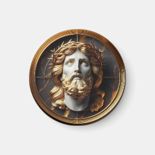 Jesus tittar i himlen med Divine Encounter Magnet