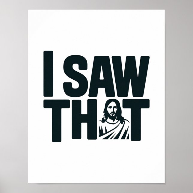 Jesus tittar på dig, jag såg att Jesus Meme Poster (Framsidan)