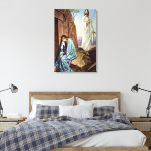 Jesus tittar på kvinnor Wrapped Canvas