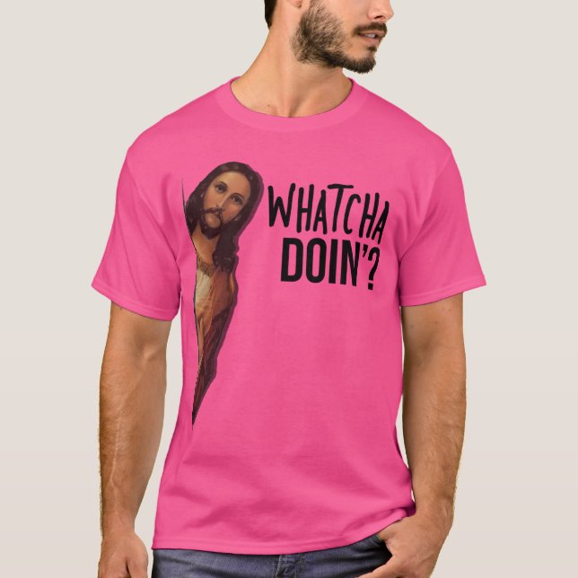 Jesus tittar på PM T Shirt (Framsida)
