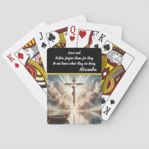Jesus tjallande över fortfarande reflekterande Vat Casinokort